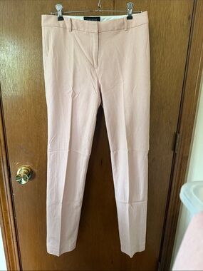 Talbots Blush Pink Textured Slim Trousers